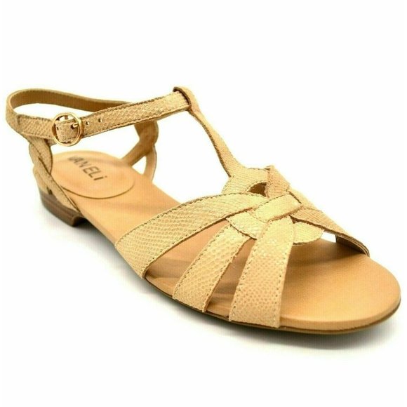 Vaneli Womens Brandy Slingback Sandal Sz 5M Natural Leather Cushioned Insole NEW - Picture 1 of 6